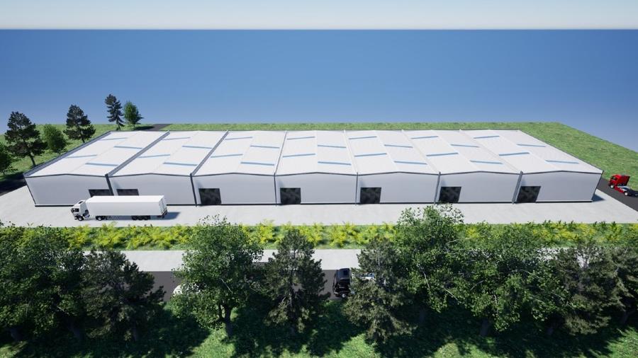 Anunt depozit / hala de vanzare – structura metalica, 540mp birou inc. - 1