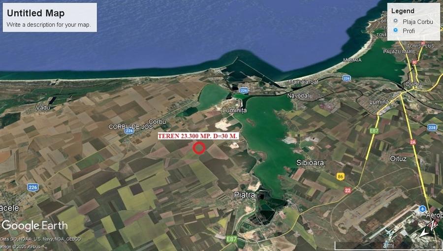 CORBU TEREN AGRICOL 23.300 MP. D=40 M. IDEAL INVESTITIE PRET 19.900 EURO - 3