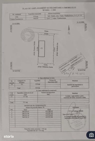 Casă cu 5 camere nedecomandat cu Teren 520 Mp în Tudor Vladimirescu
