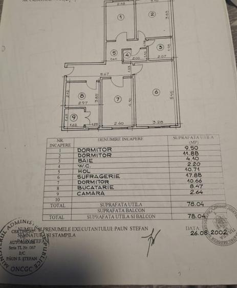 Apartament cu 4 camere decomandat în E3