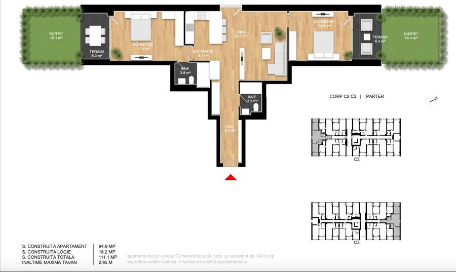 Apartament cu 3 camere decomandat în Pipera — fotografia 3