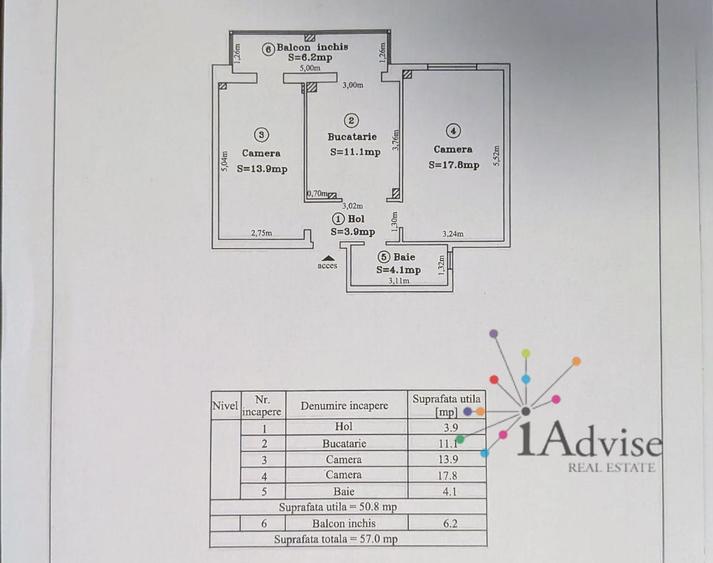 Apartament cu 2 camere decomandat, mobilat în Gării