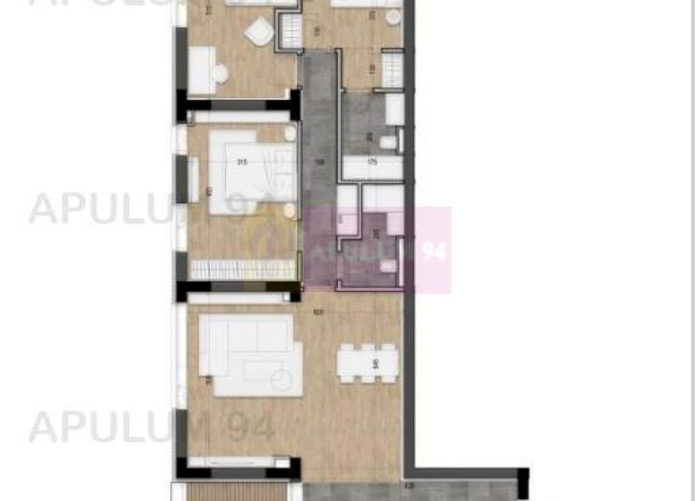 Apartament cu 4 camere decomandat în Central