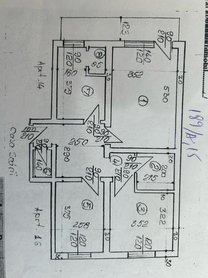 Apartament cu 3 camere decomandat în Central