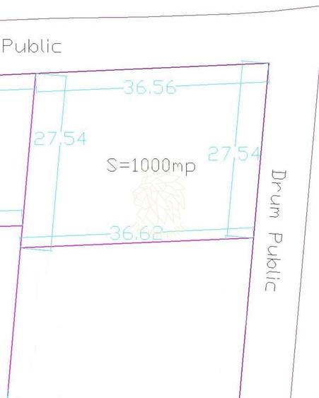 Teren Construcții extravilan de 1000 mp, în Est