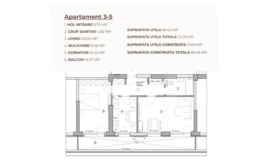Apartament cu 2 camere decomandat în Calea Severinului
