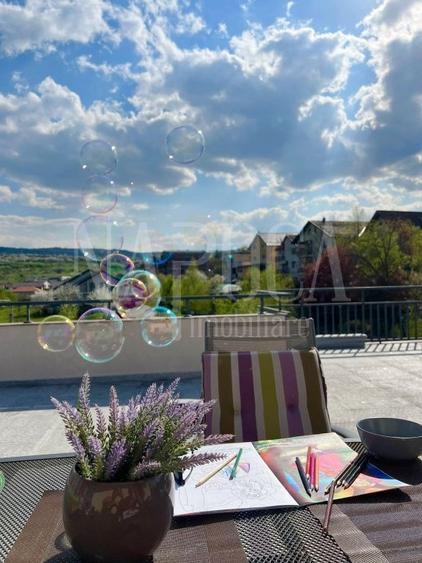 Penthouse cu 2 camere semidecomandat, mobilat în Borhanci