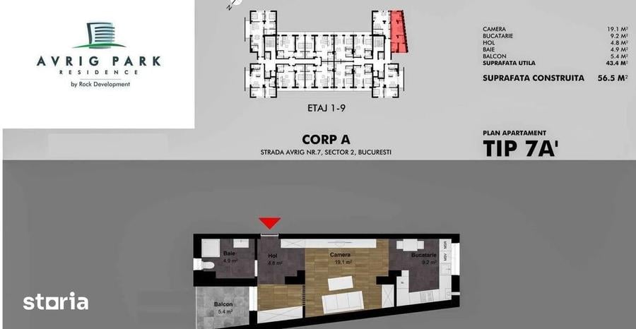 STUDIO AVRIG RESIDENCE, PARCARE SUBTERANA, MASINA DE SPALAT VASE - 3