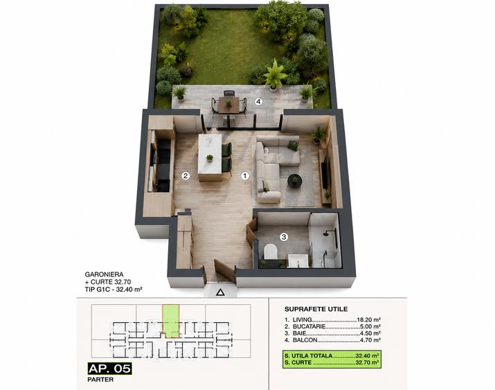 Apartament cu 2 camere decomandat în Bragadiru