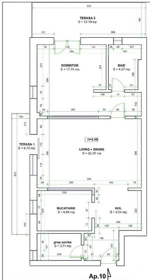 Apartament cu 2 camere semidecomandat, mobilat în Bartolomeu