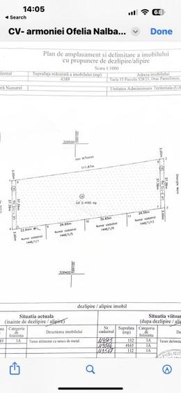 Teren Construcții intravilan de 4165 mp, în Sud-Est