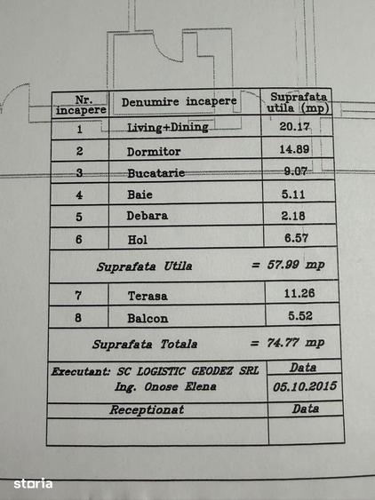 Apartament cu 2 camere decomandat în Central
