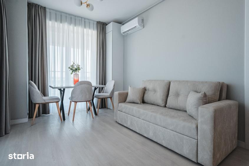 STUDIO CU DORMITOR SEPARAT - MOBILAT UTILAT LUX- SOLID SEA VIEW PERLA - 13