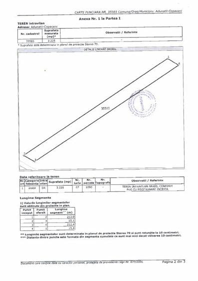 Teren de 3225 mp, în Adunații-Copăceni