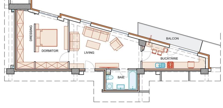 Apartament cu 2 camere în Central