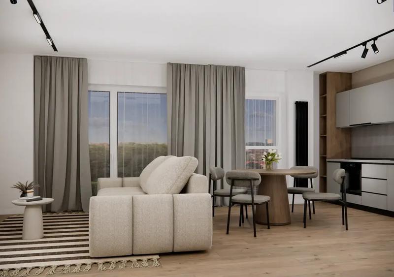 Apartament cu 2 camere semidecomandat, mobilat în Voluntari