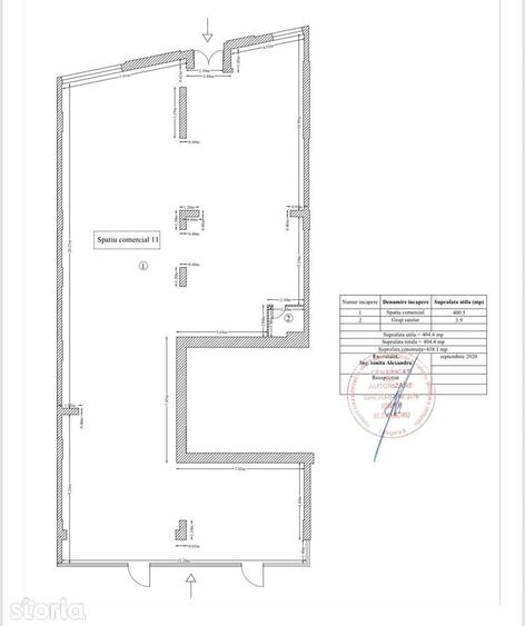 Spațiu comercial, de 405 mp, în Tei