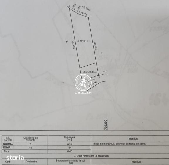 Teren de 4000 mp, în Schitu Duca