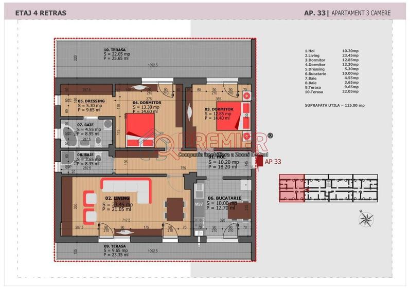 Apartament cu 3 camere decomandat în Apărătorii Patriei