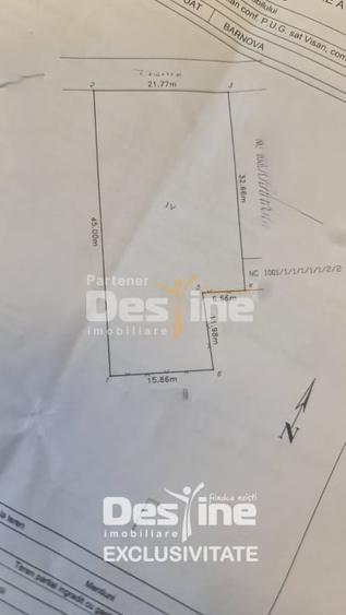 Teren Construcții intravilan de 900 mp, în Vișani
