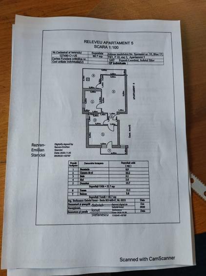 Apartament cu 2 camere semidecomandat în Central