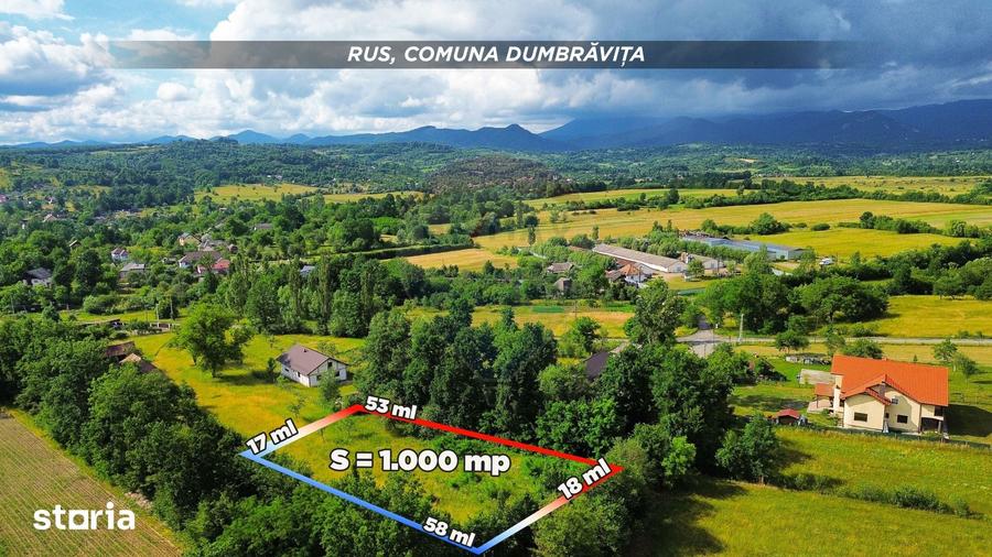 Teren de 1000 mp, în Dumbrăvița