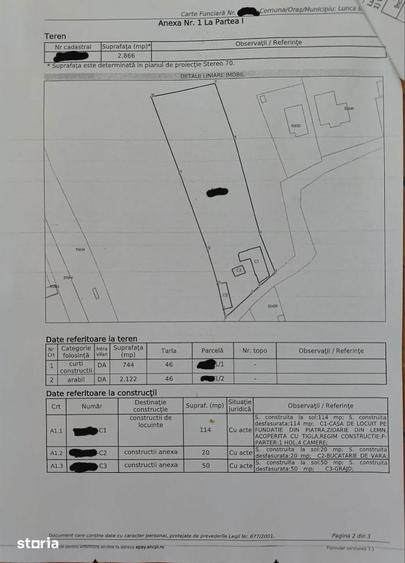 Teren de 1400 mp, în Lunca