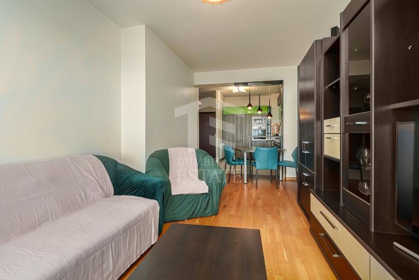 Apartament cu 2 camere semidecomandat, mobilat în Băneasa