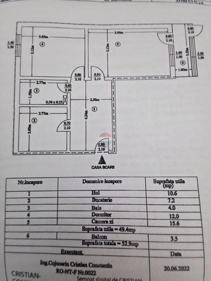 Apartament cu 2 camere decomandat, mobilat în Mărăței