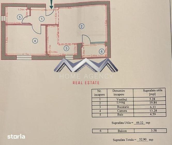 Apartament cu 2 camere în Central