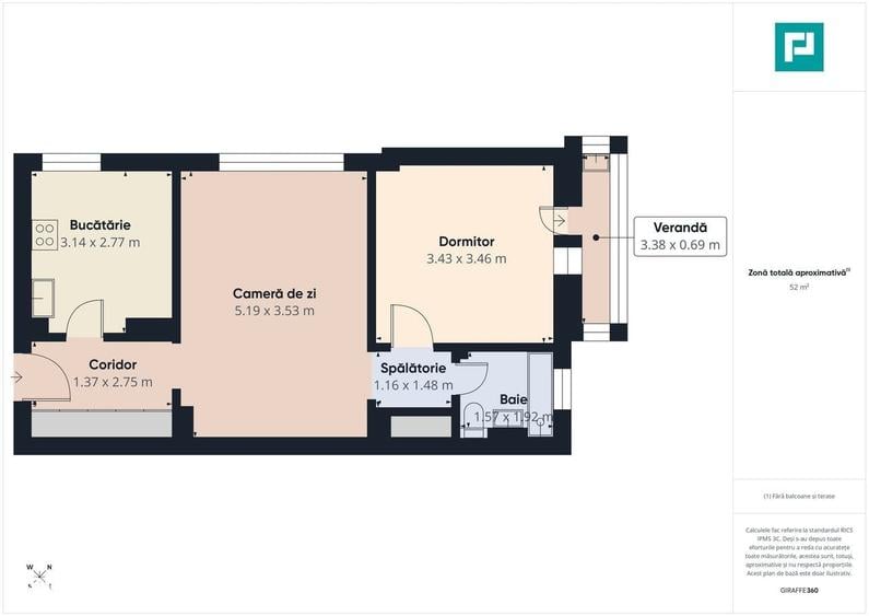Apartament cu 2 camere semidecomandat, mobilat în Dorobanți