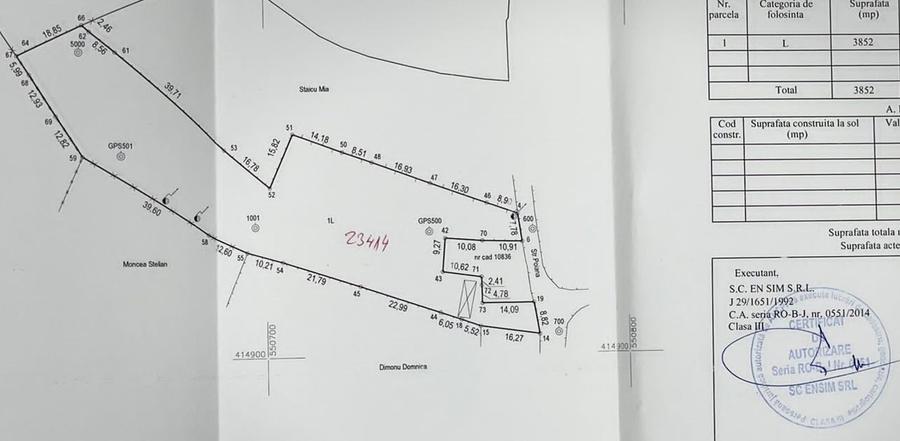 Teren agricol intravilan de 3852 mp, în Poiana