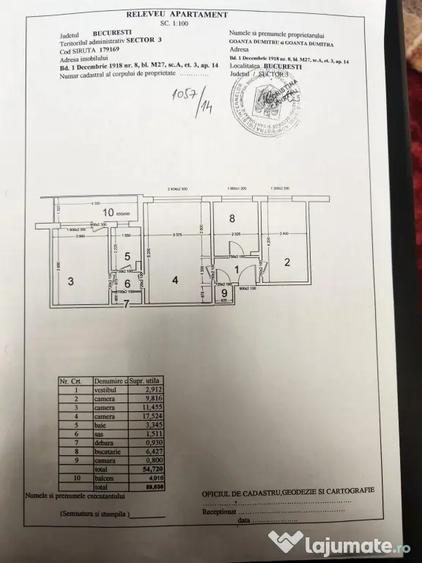 Apartament cu 3 camere semidecomandat în Titan