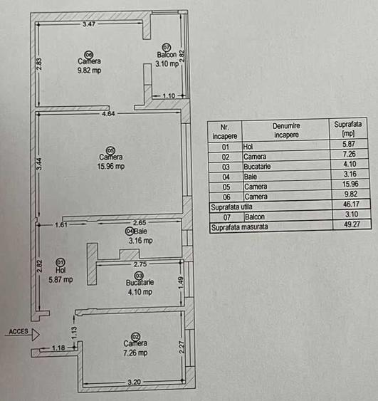 Apartament cu 3 camere semidecomandat în Iosefin