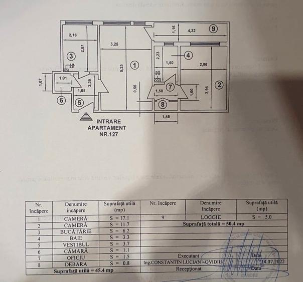 Apartament cu 2 camere semidecomandat în Dristor