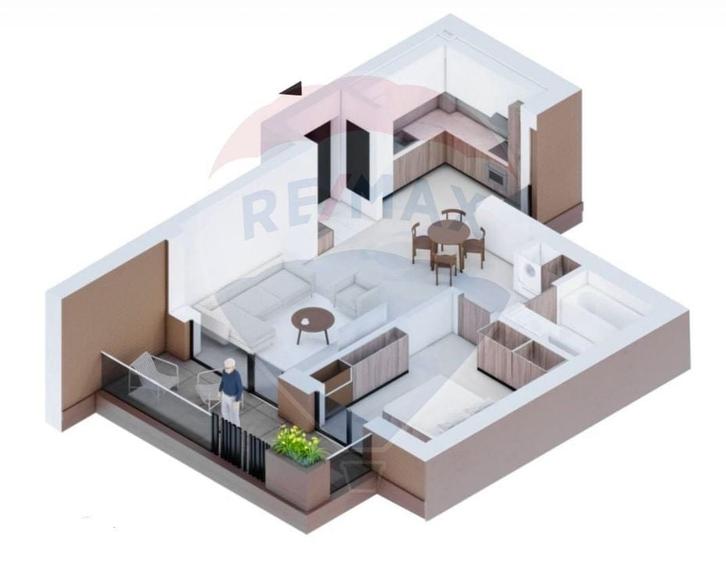 Apartament cu 2 camere decomandat în Decebal