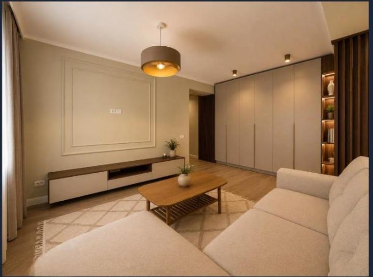 Apartament cu 2 camere semidecomandat, mobilat în Ultracentral