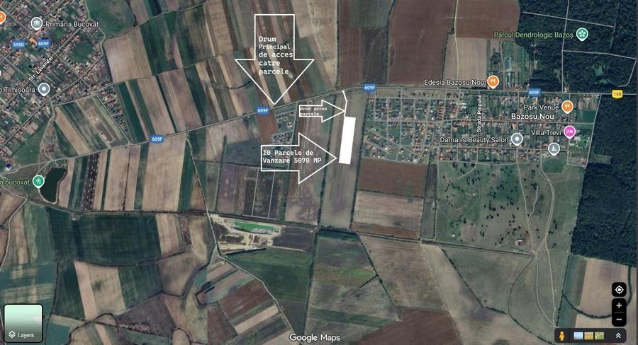 Teren intravilan de 5070 mp, în Bazoș