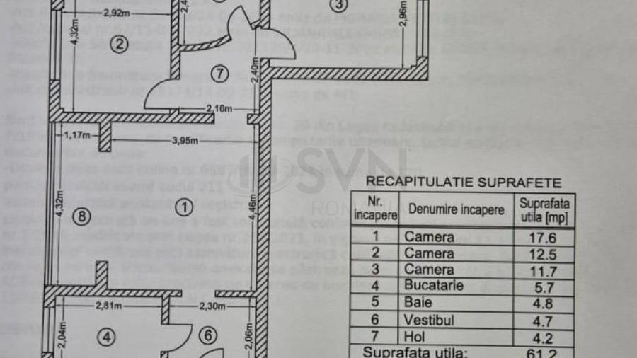 Apartament cu 3 camere semidecomandat, mobilat în Obor