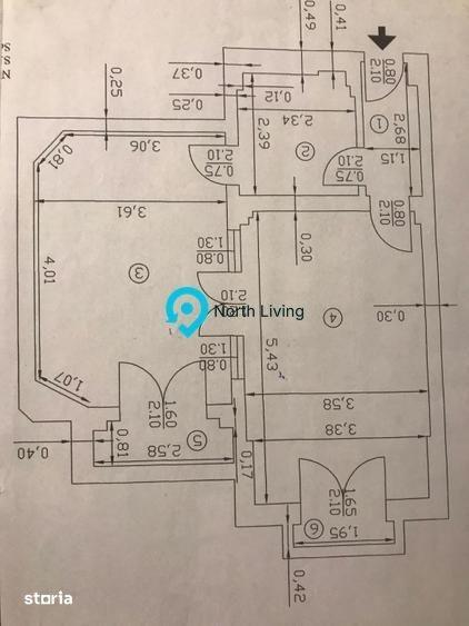 Apartament cu 2 camere decomandat în Centrul Istoric — fotografia 3
