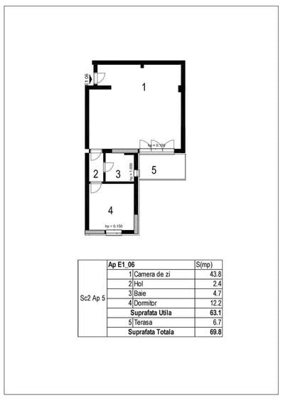 Apartament cu 2 camere în Central