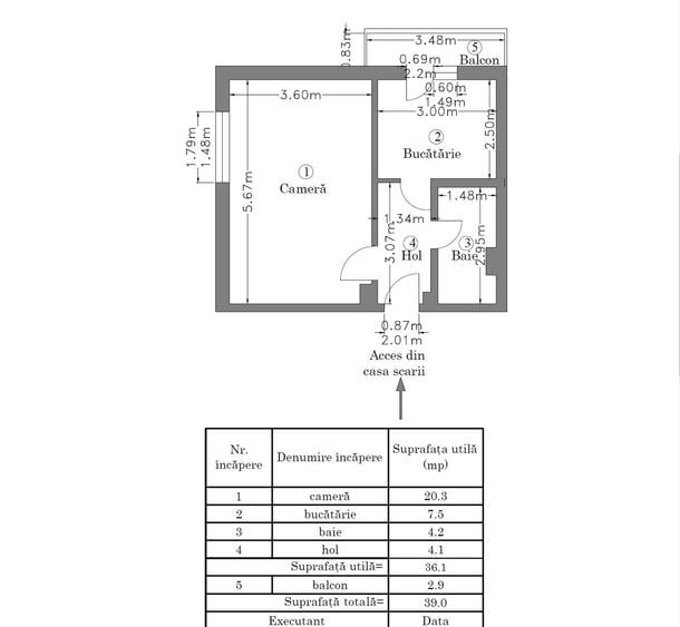 Garsoniera decomandata, spatioasa, in bloc de apartamente, zona Triaj! - 13