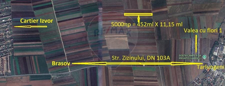 Teren agricol extravilan de 5000 mp, în Tărlungeni
