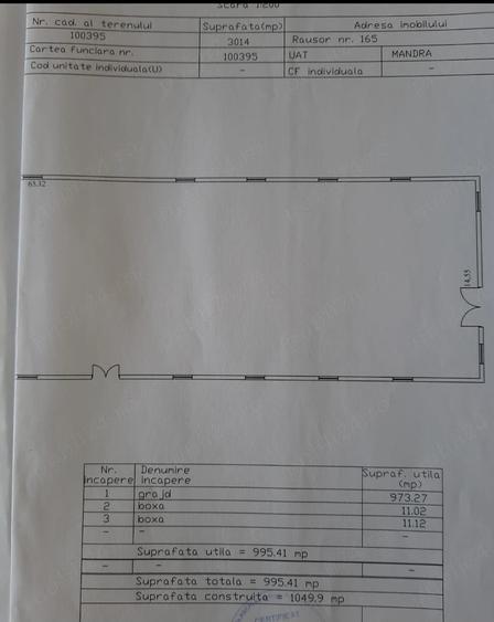 Spațiu comercial, de 996 mp, în Mândra