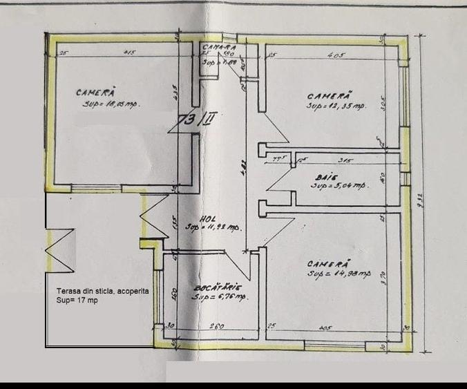 Casă cu 3 camere decomandat cu Teren 500 Mp în Dâmbul Rotund