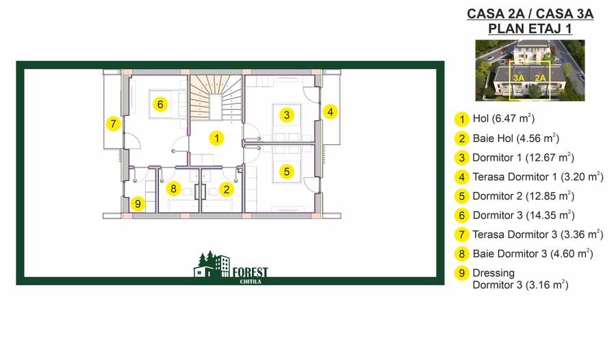 Duplex cu 4 camere cu Canalizare în Central