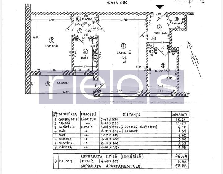 Apartament cu 2 camere, mobilat în Tineretului