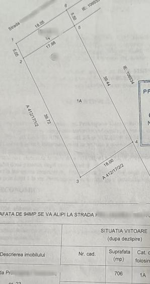 Teren Construcții intravilan de 706 mp, în Cumpăna
