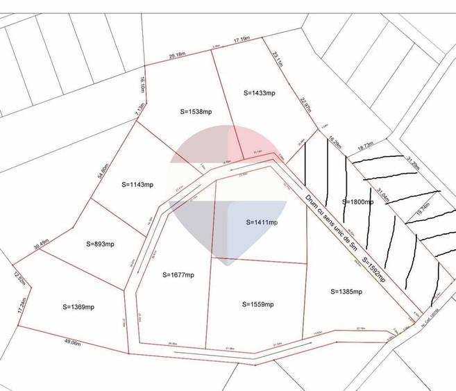 Teren Construcții intravilan de 1562 mp, în Tohănița