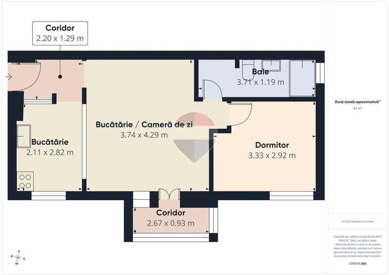 Apartament cu 2 camere semidecomandat, mobilat în P-ța Romană